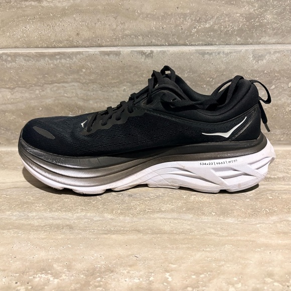 Hoka Black and White Running Shoes - Picture 6 of 9